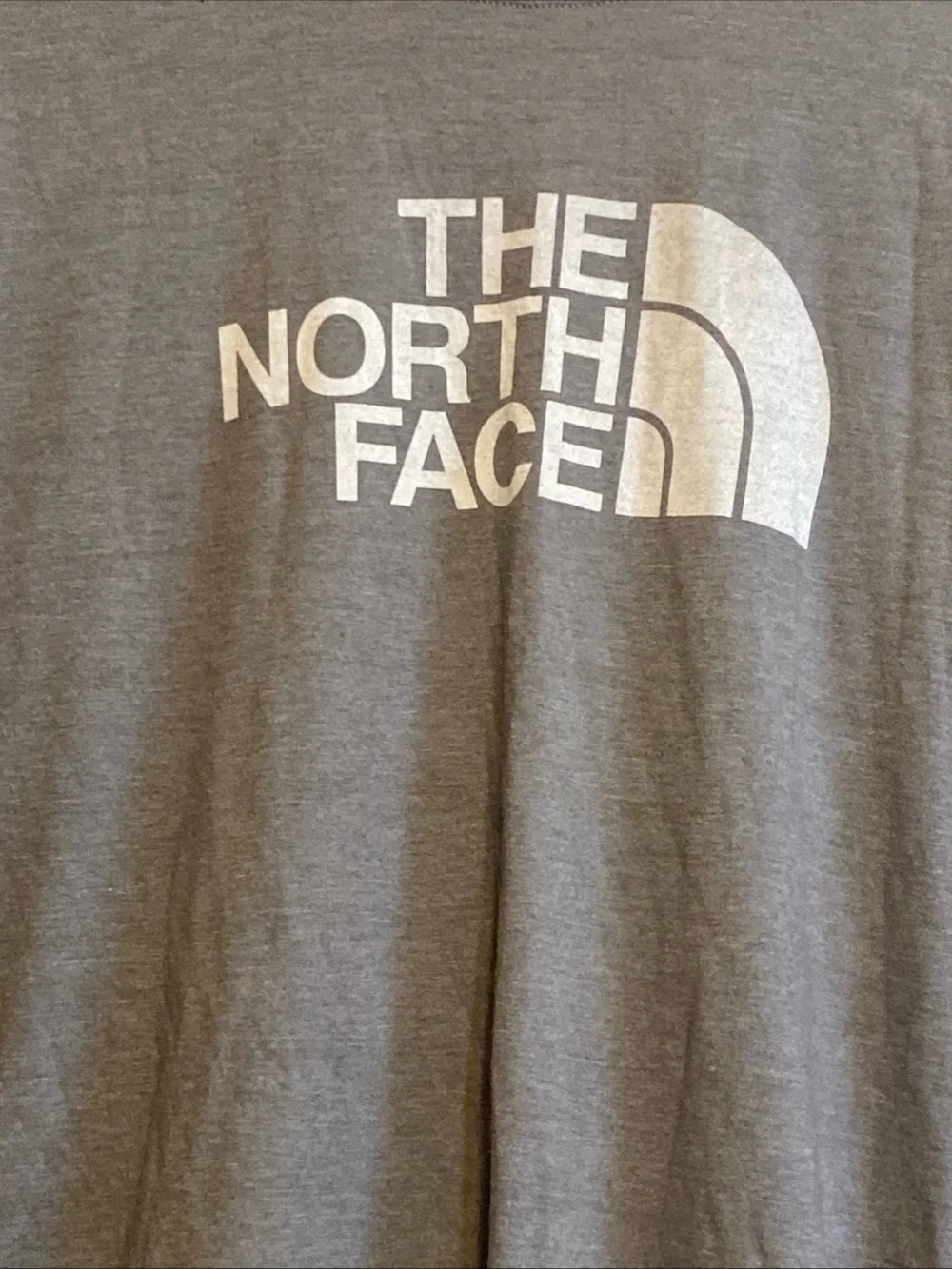 The North Face Mens‎ Large Gray Circular Design Logo Graphic Short Sleeve Shirt
